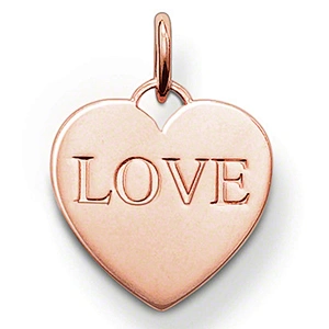 Rose gold love heart silver meaningful pendant necklace