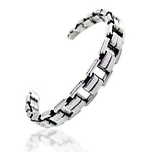 Satin finish men titanium accessory diamond tennis bracelet