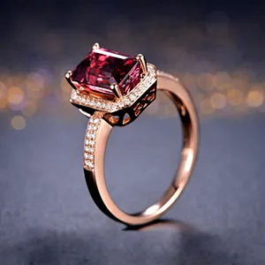 Latest Design 18K Gold Wedding 925 Silver Ring Jewelry Women