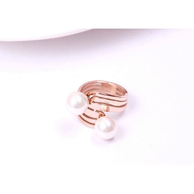 Fashion hollow design gold baroque pearl ring designs