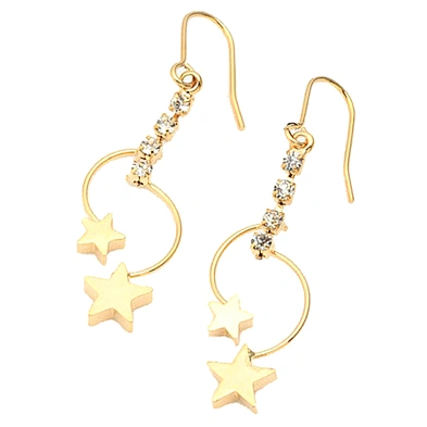 Luxurious star blue cz solid 925 silver earring jewelry