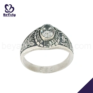 Refined blue cz china factory 316l stainless steel jewelry