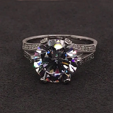 Pure Cute Chic Wedding Anniversary Gifts Silver Ring For Wife