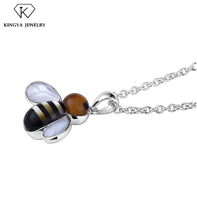 Oem jewelry manufacturer, sea shell necklace luxury bee jewelry 2018