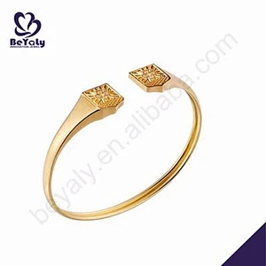 Delicate engraved silver plated 24k gold bangles dubai jewelry
