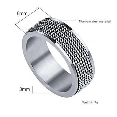 Nifty style male popular tat stainless steel rings