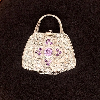 New Stylish Chic High End Pink Zircon Cross Custom Design Bag Shape Pendant