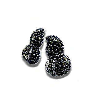Wholesale jewelry silver thailand druzy quartz stud earring