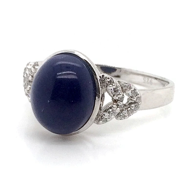 Zircon Pave Setting Double Heart Shape Design Angel Wing Jewelry With Blue Gemstone