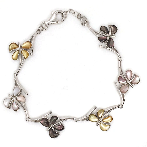 Esthetical flower 925 sterling silver bracelet made in italy