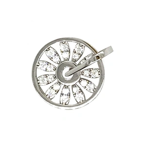 Delicate Zircon Wheel Shape Disc Online Wholesale Mom Necklace Personalized