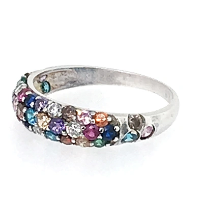 Fashion colorful cz silver cock ring engagement ring