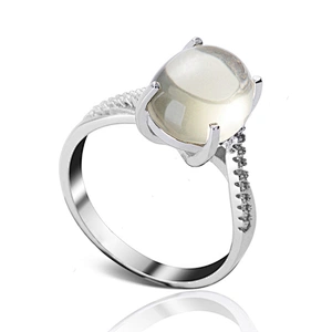 White Gold Diamond Engagement Ring Alphabet, 925 Sterling Silver Ring Design For Girl