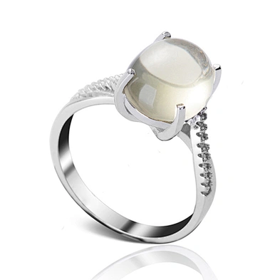 White Gold Diamond Engagement Ring Alphabet, 925 Sterling Silver Ring Design For Girl