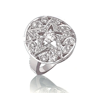 Beauty splendid cz inlaid flower silver faux diamond rings