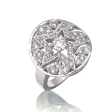 Beauty splendid cz inlaid flower silver faux diamond rings