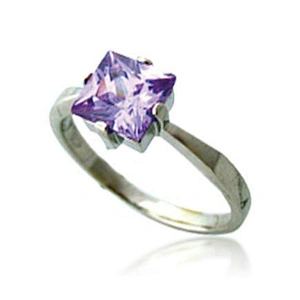 Wholesale chic violet crystal silver scottish wedding rings