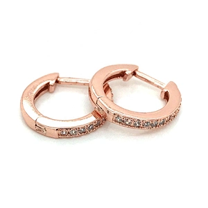 925 sterling silver cz cute small hoop fashion earrings wholesale