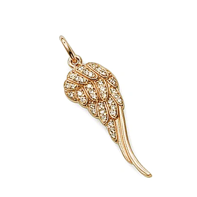Rose gold wing design crystal letter j pendant necklace