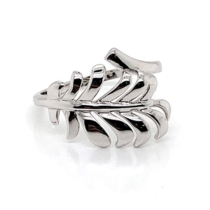 Simple leaf design wholesale sterling silver 925 fashion ring