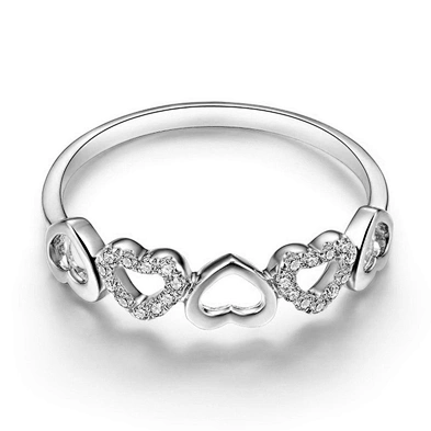True love wait script sterling silver circle love symbol ring