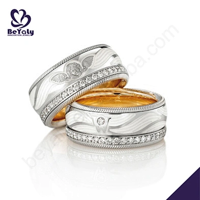 Gold color silver ring and bangle set women accessories