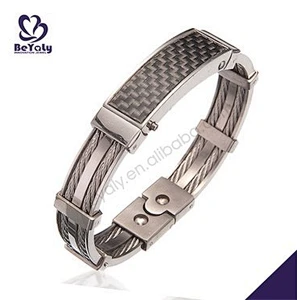 Plain style wholesale high end masculine mens bracelets