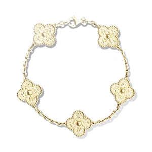 High quality cz clover design chinese good luck bracelet
