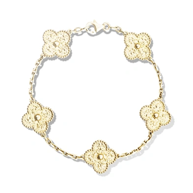 High quality cz clover design chinese good luck bracelet