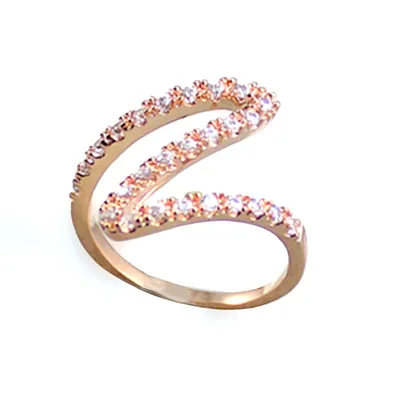 Gold plated wholesale custom 925 silver ring for female