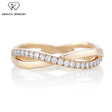 New latest finger gold plated wedding ring design for ladies