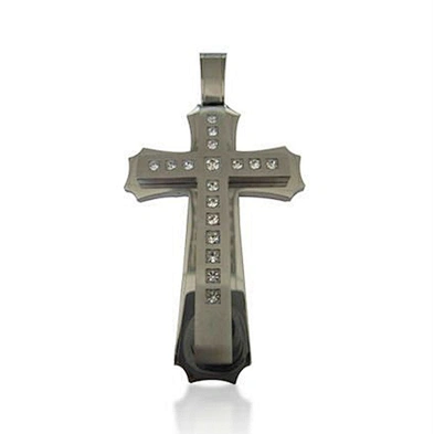 New sacred cross modern crucifix glamour stainless steel jewelry religious chandelier necklace pendant