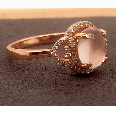 Brilliant beauty girls cz inlaid set rose gold 975 rings
