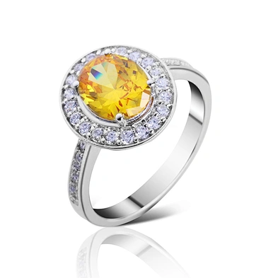 Aquamarine stone cz inlaid retail round silver rings