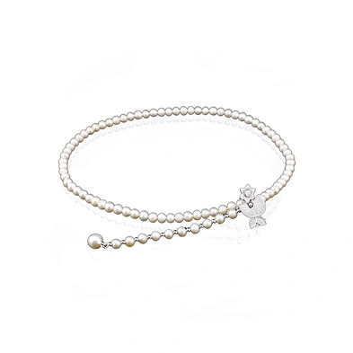 Fashion custom silver women beads chain choker necklace pearl pearls jewelry