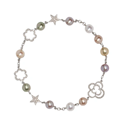 Chinese stylish silver jewelry freshwater pearl pendant necklace set