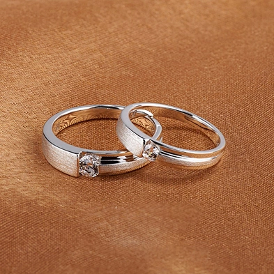 White Gold Italian cz 925 Sterling Silver Ring For Men