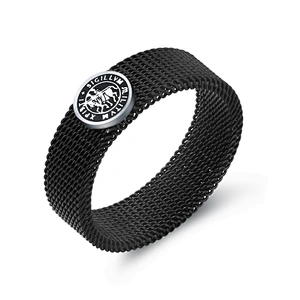 Manly style shiny wholesale finger braided leather rings