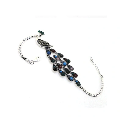 Natural crystal stone bead bracelet tibetan bangle