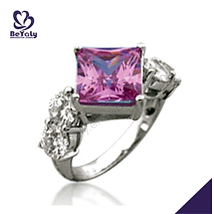 Cheap silver purple stone artificial diamonds rings price in pakistan