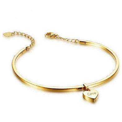 Plain modern bracelet simple love fancy 6 grams gold bangle design