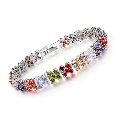 Beaded Crystal 100 Heavy Silver Gemstone Pure Ladies Copper Bracelets