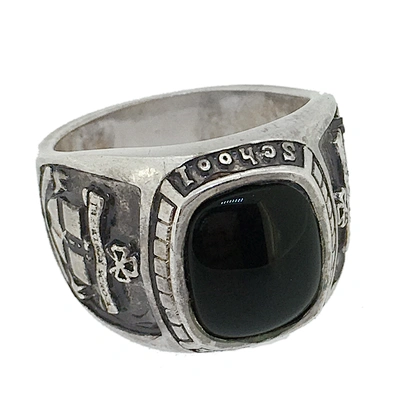 Black stone custom men finger 5925 italy silver jewelry