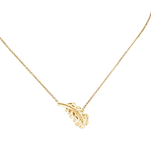 Eco-friendly fern design silver jewelry gold vermeil pendant