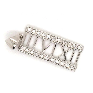 925 Sterling Silver Jewel 360 III VI XII Roman Numerals Jewelry Stone Pendant