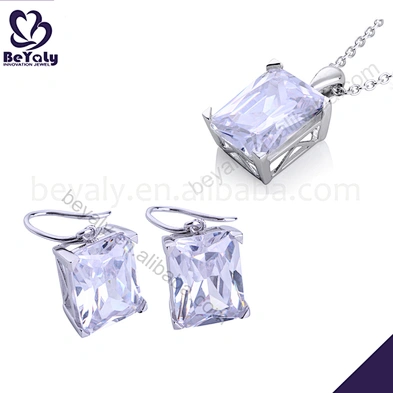 Brilliant silver fashion fine silver jewelry set 925