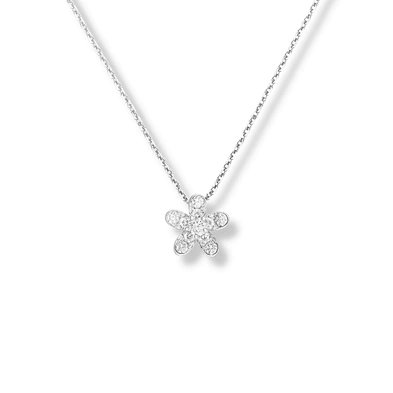 Hollow flower charm latest gold necklace chain model
