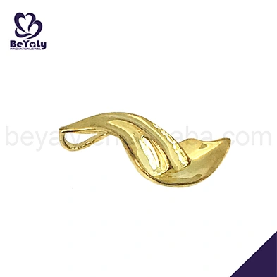 Shiny polish cheap simple gold plated spoon charm