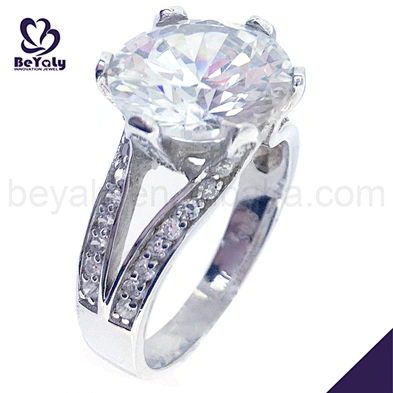 Cubic zircon 6925 silver band ring jewelry engagement ring band
