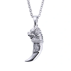 Dainty Viking friendship shark elephant tooth pendant necklace jewelry